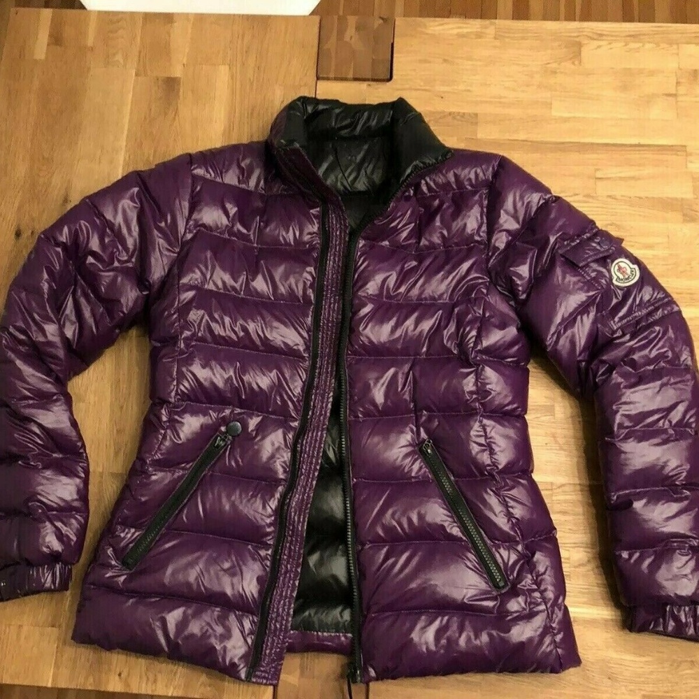 Moncler Quincy Women Jacket Coat Size 3 Purple